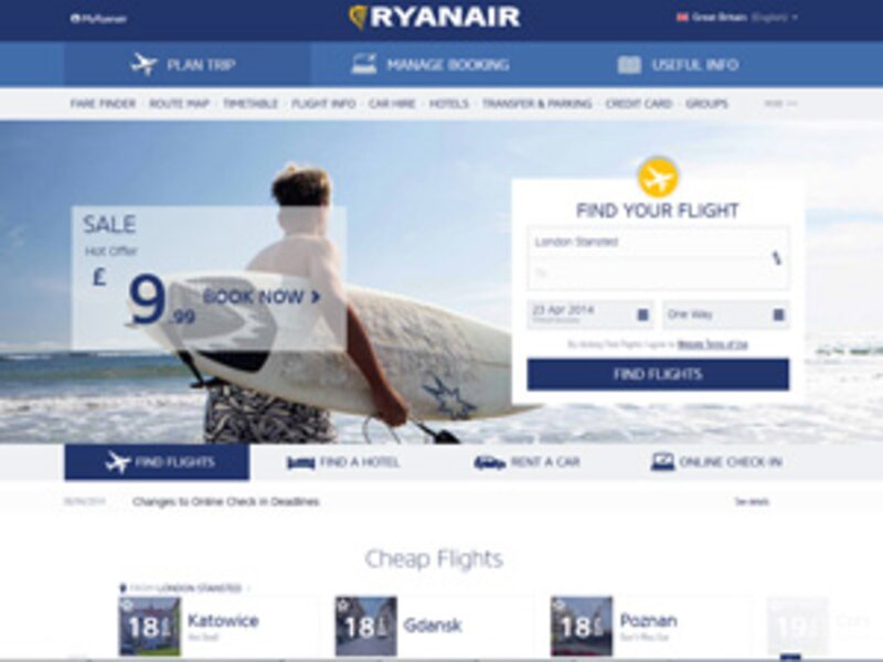 Ryanair continues site development with destination guides