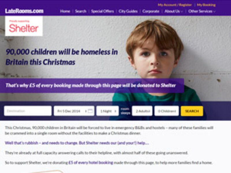 LateRooms.com launches social media charity appeal for Shelter