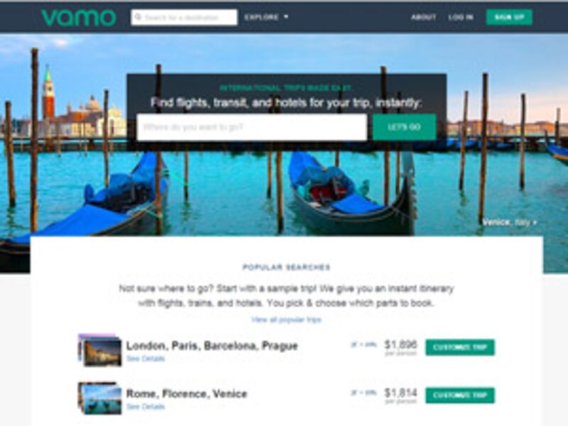 Multi-destination trip start-up Vamo adopts Vayant’s search tech