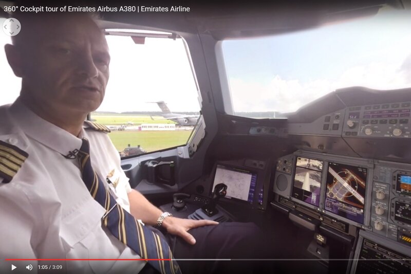 Emirates unveils 360 degree A380 cockpit tour [Video]