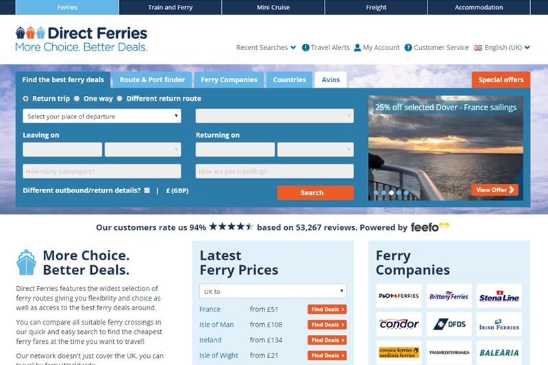 Direct Ferries comparison site offers commission share to forge closer agent links