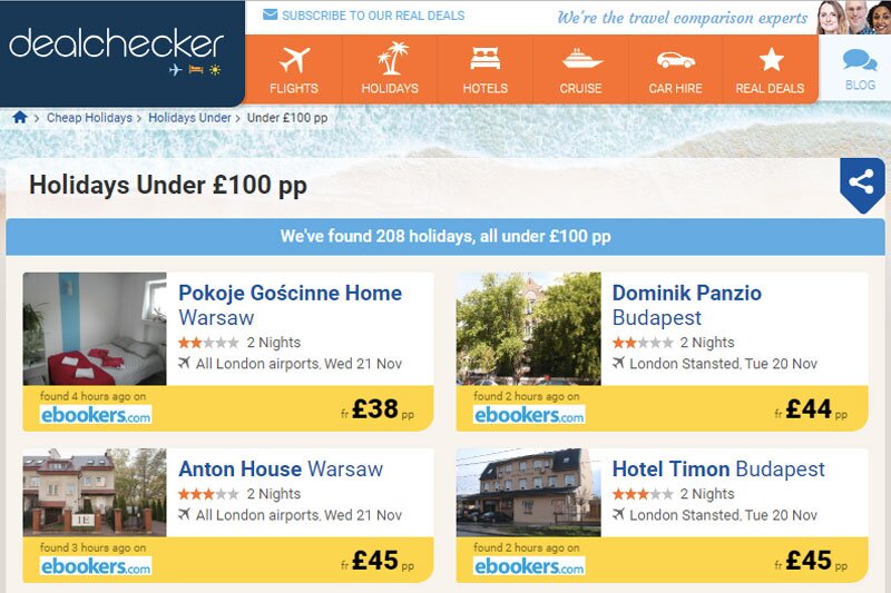 Dealchecker highlights cut-price breaks with new ‘Holidays By Budget’ search