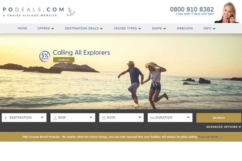 Traveltek revamps The Cruise Village’s P&O website