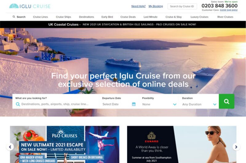 Iglu Cruise sees spike in online traffic and bookings