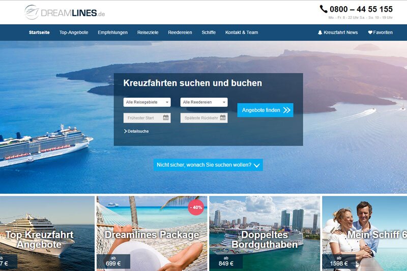 German online cruise portal Dreamlines secures €14 million funding