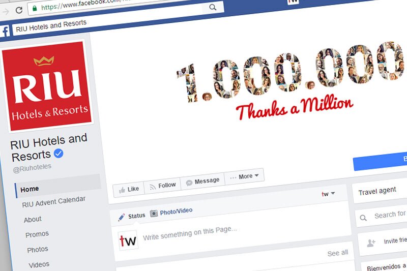 Riu hails one million Facebook follower milestone