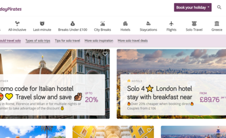 HolidayPirates launches solo travel section based on its new research