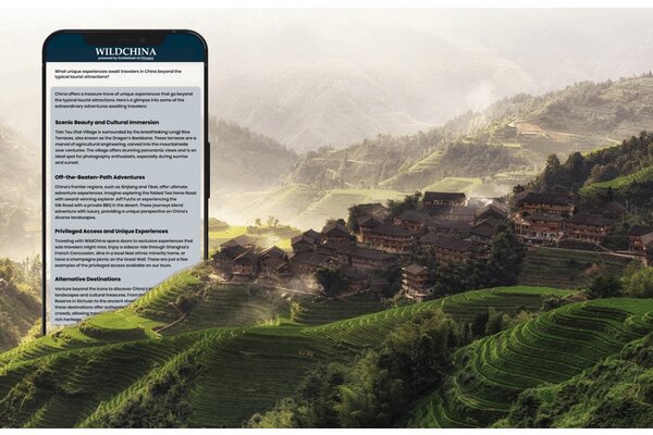 WildChina’s new AI Travel Assistant now live